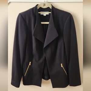 Calvin Klein Black Blazer with Gold Zippers